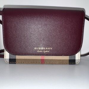 Burberry Burgundy Crossbody Bag